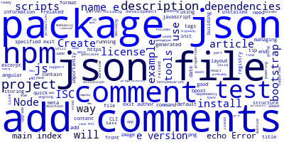 How to add comments to package.json